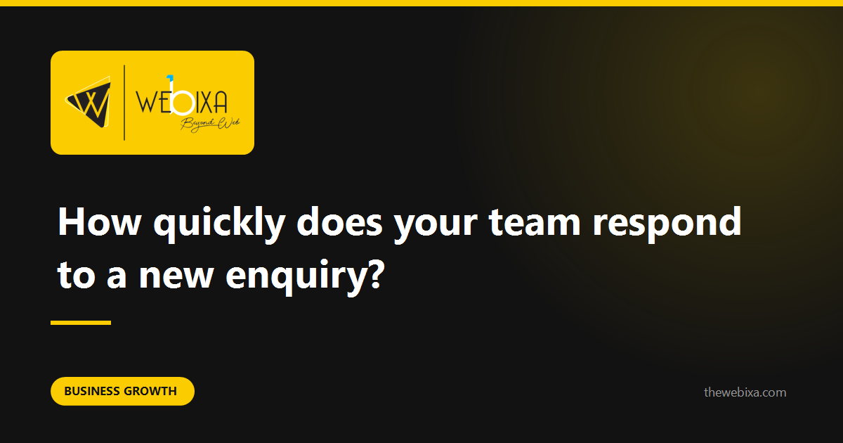 How long does a new enquiry wait before somebody replies?
