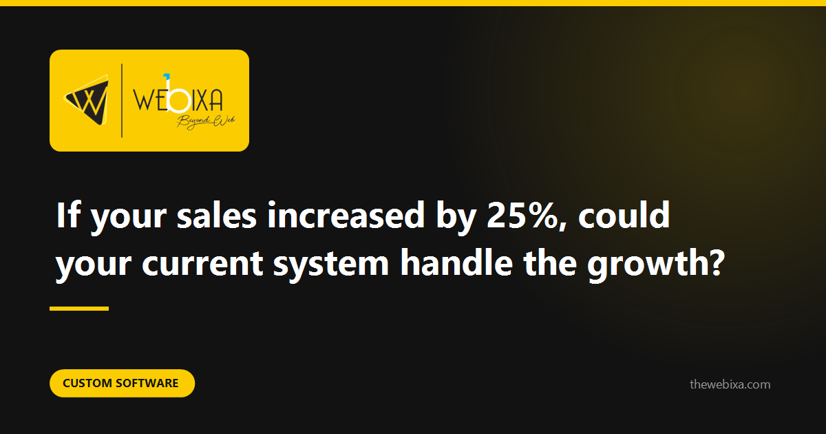 If your sales grew twenty five percent next quarter, what would break first?