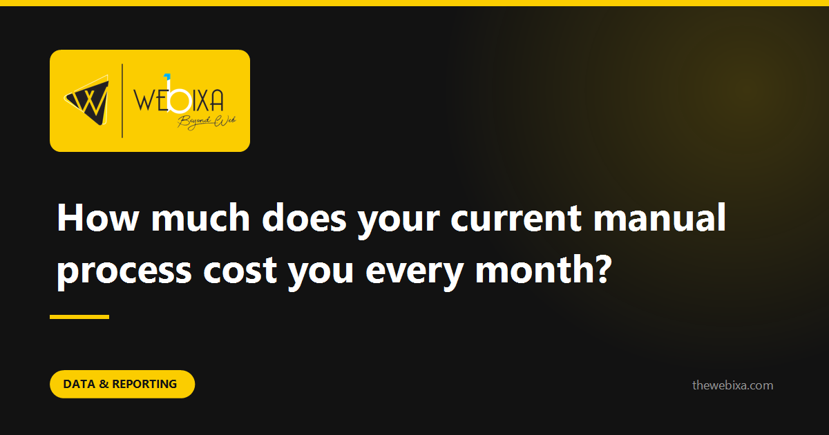Put a monthly figure on your manual work. It is a harder number than it sounds.