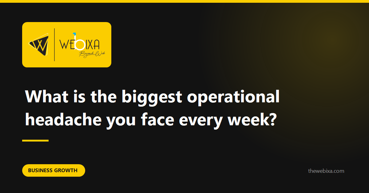 What is the thing that goes wrong every single week?