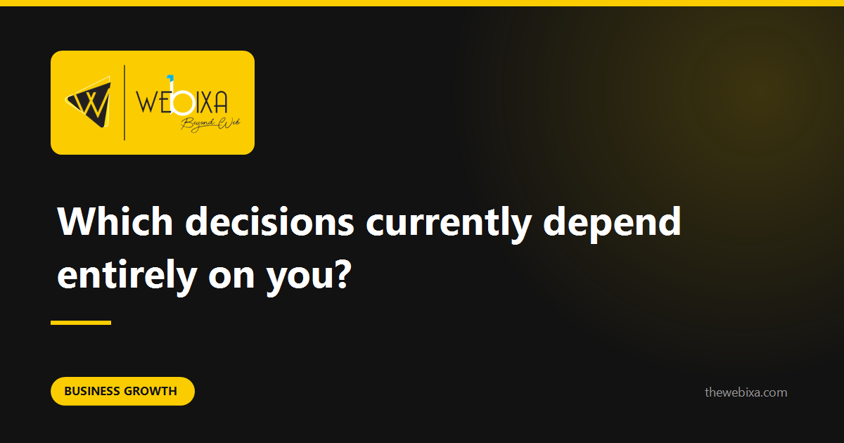 Every decision that waits for you is a day your business did not move