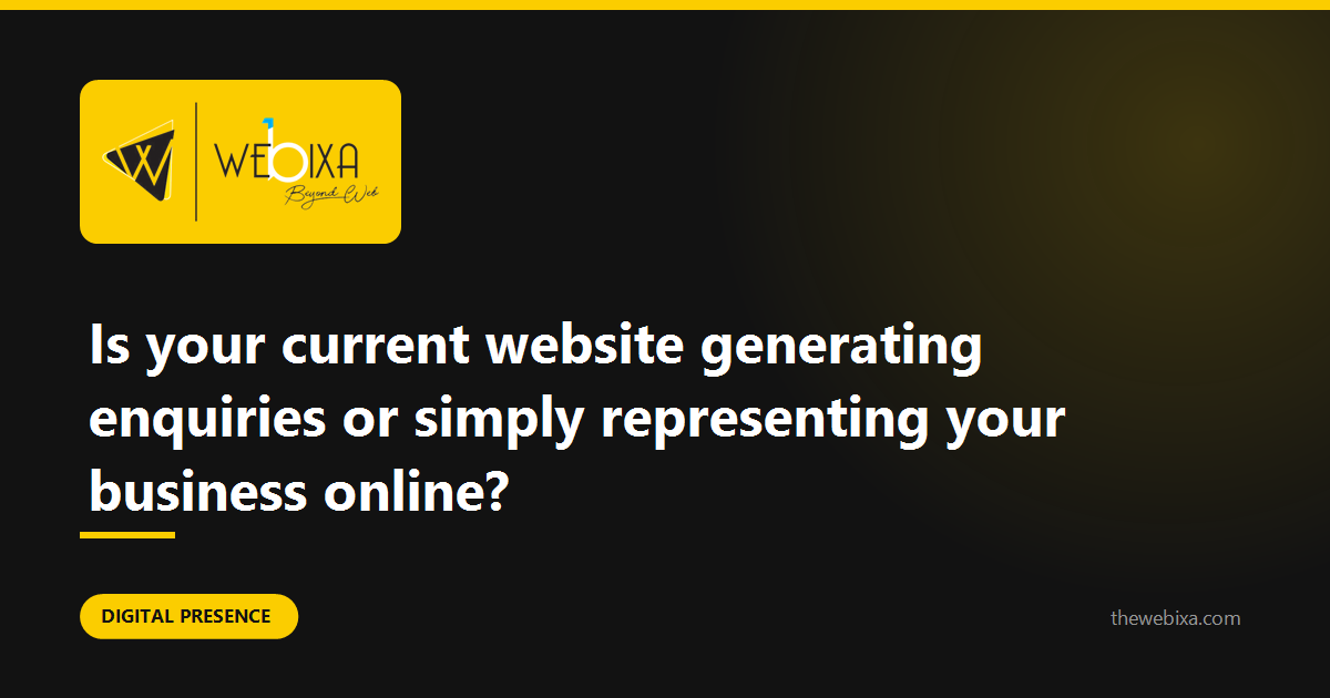 A website nobody enquires from is a visiting card with a hosting bill